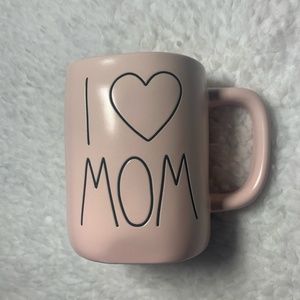 Rae Dunn Pink I LOVE MOM Ceramic Coffee Mug